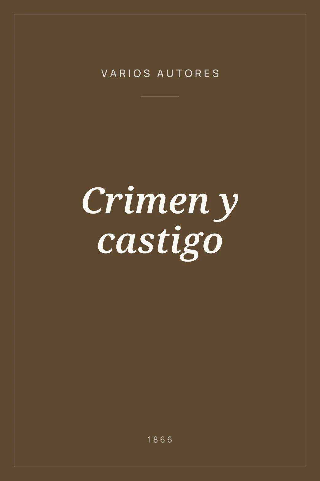 Portada de Crimen y castigo