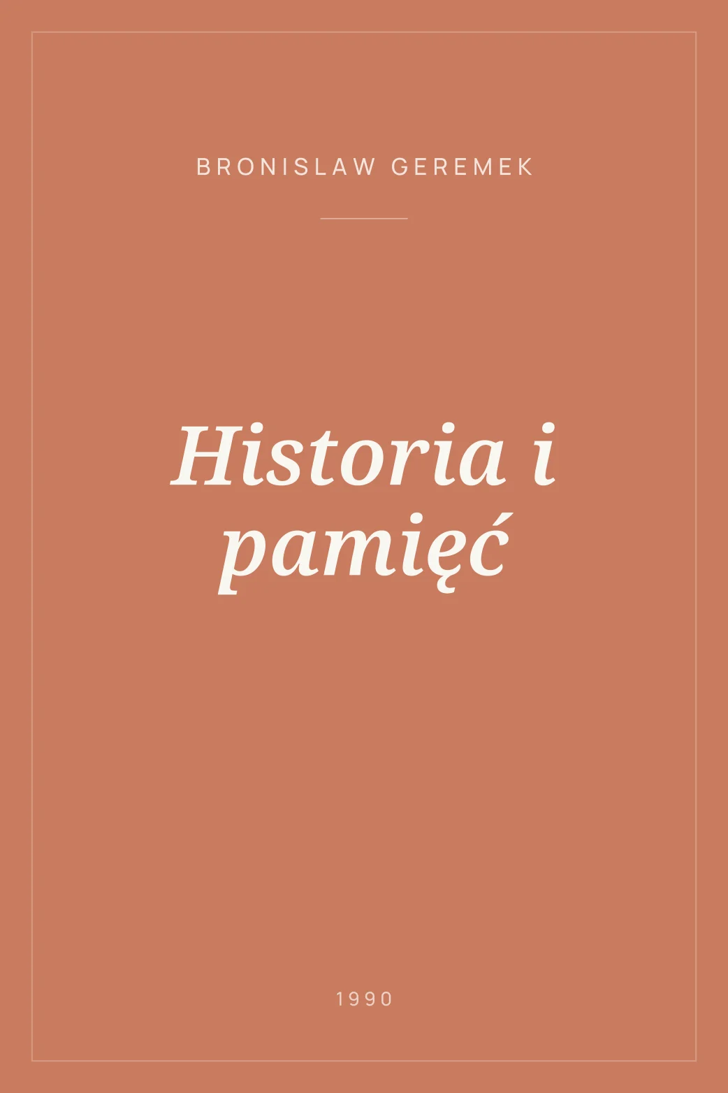Portada de Historia i pamięć
