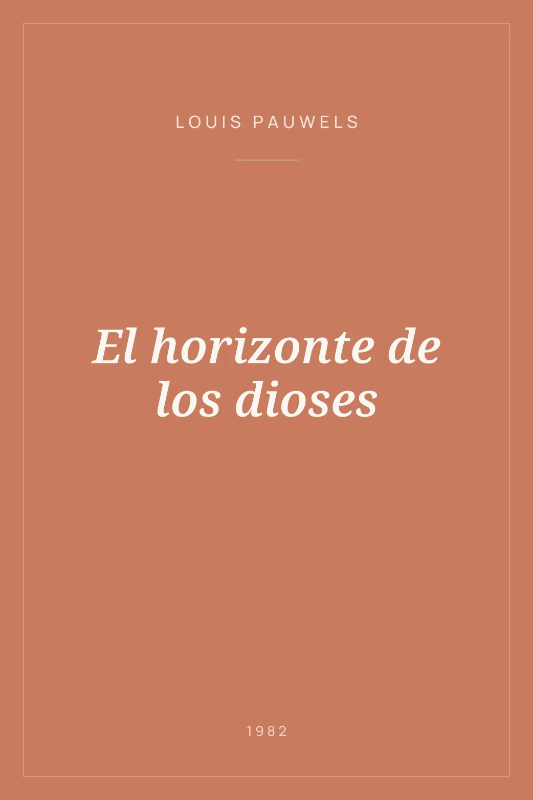 Portada de El horizonte de los dioses