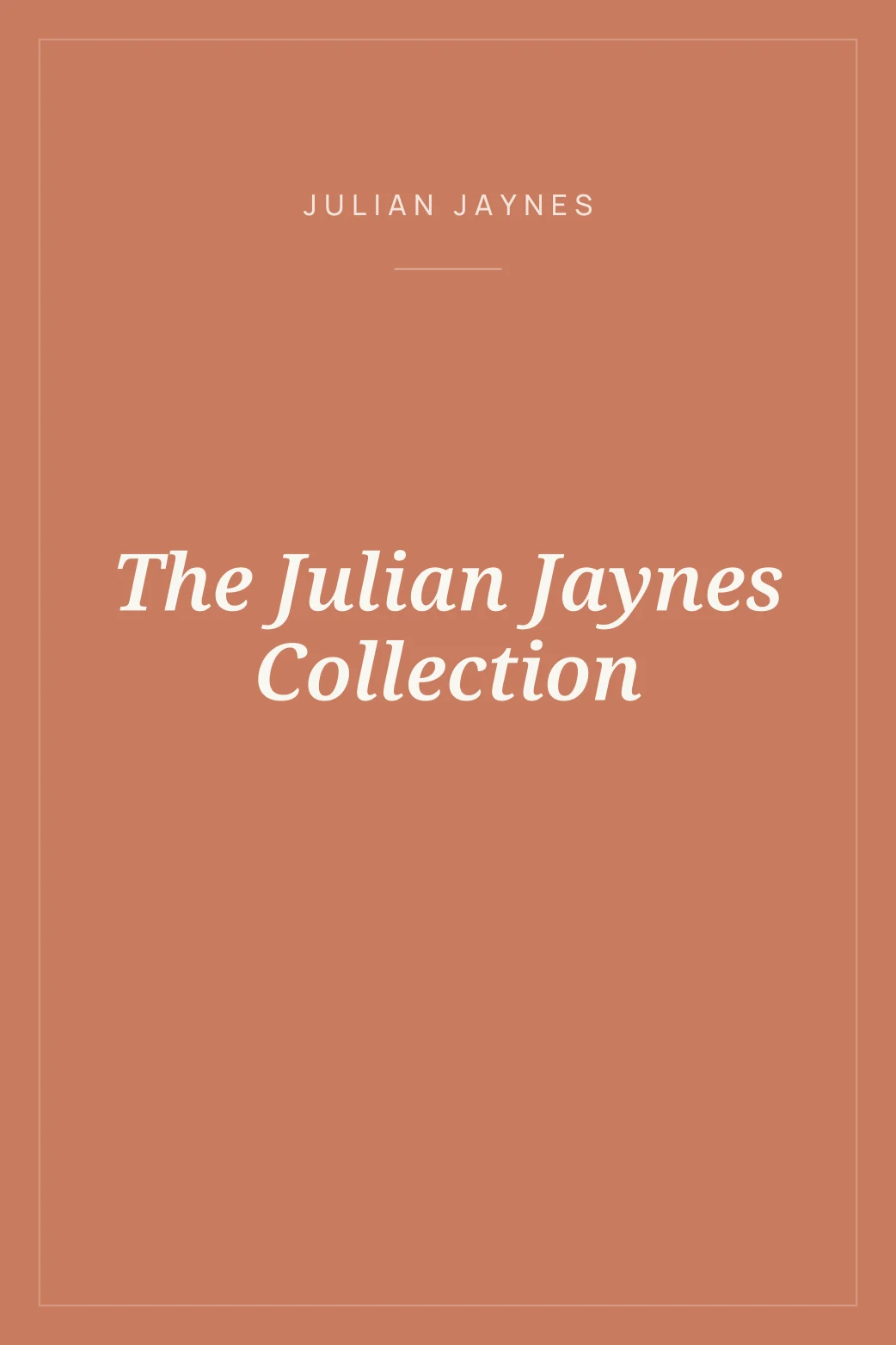 Portada de The Julian Jaynes Collection