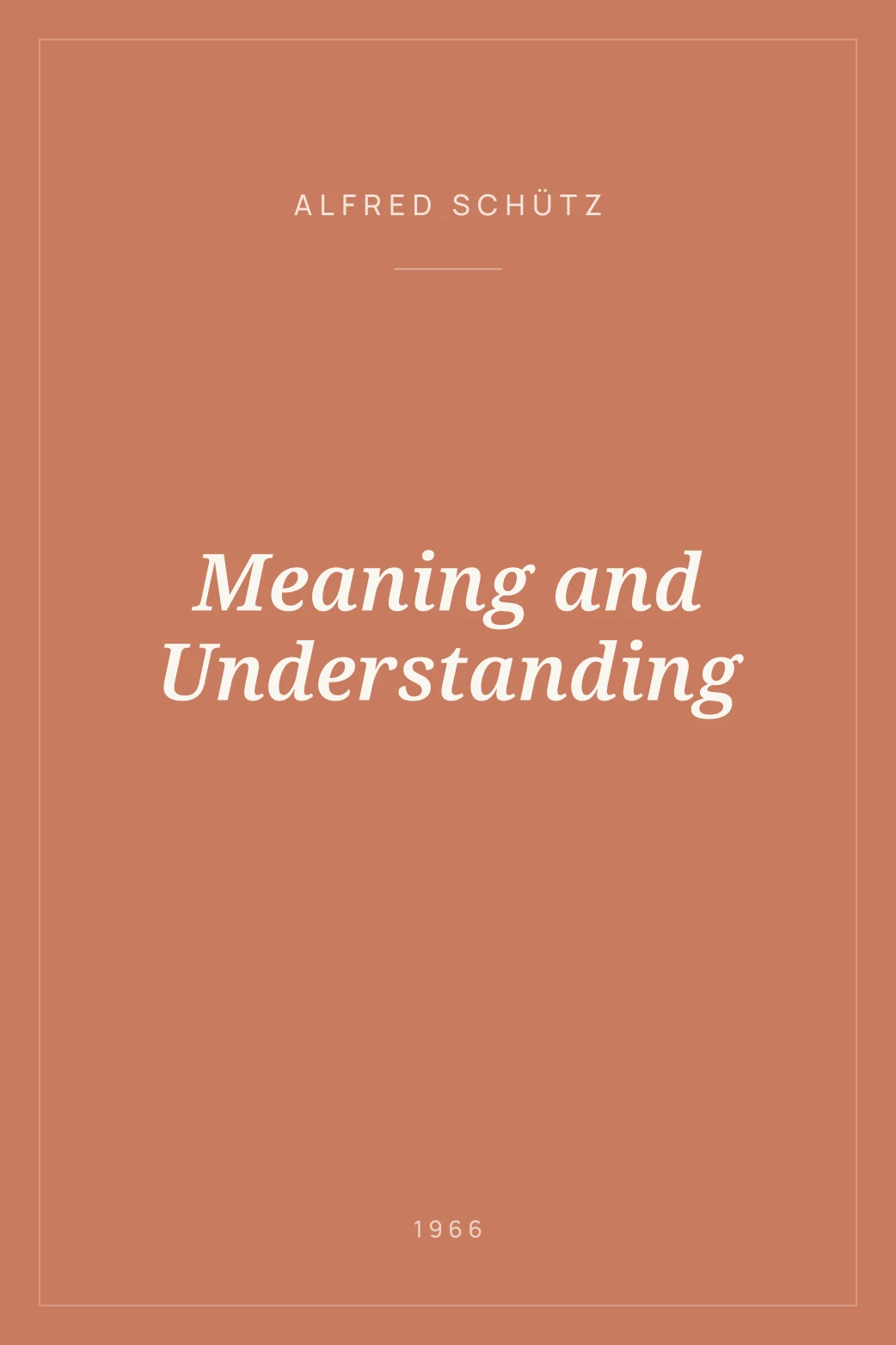 Portada de Meaning and Understanding