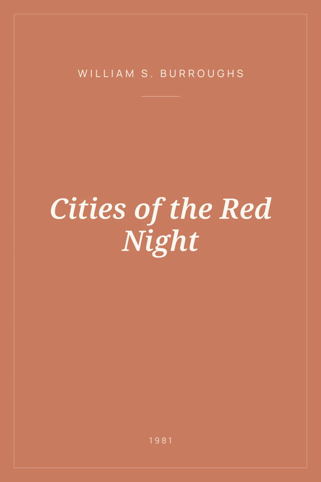 Portada de Cities of the Red Night