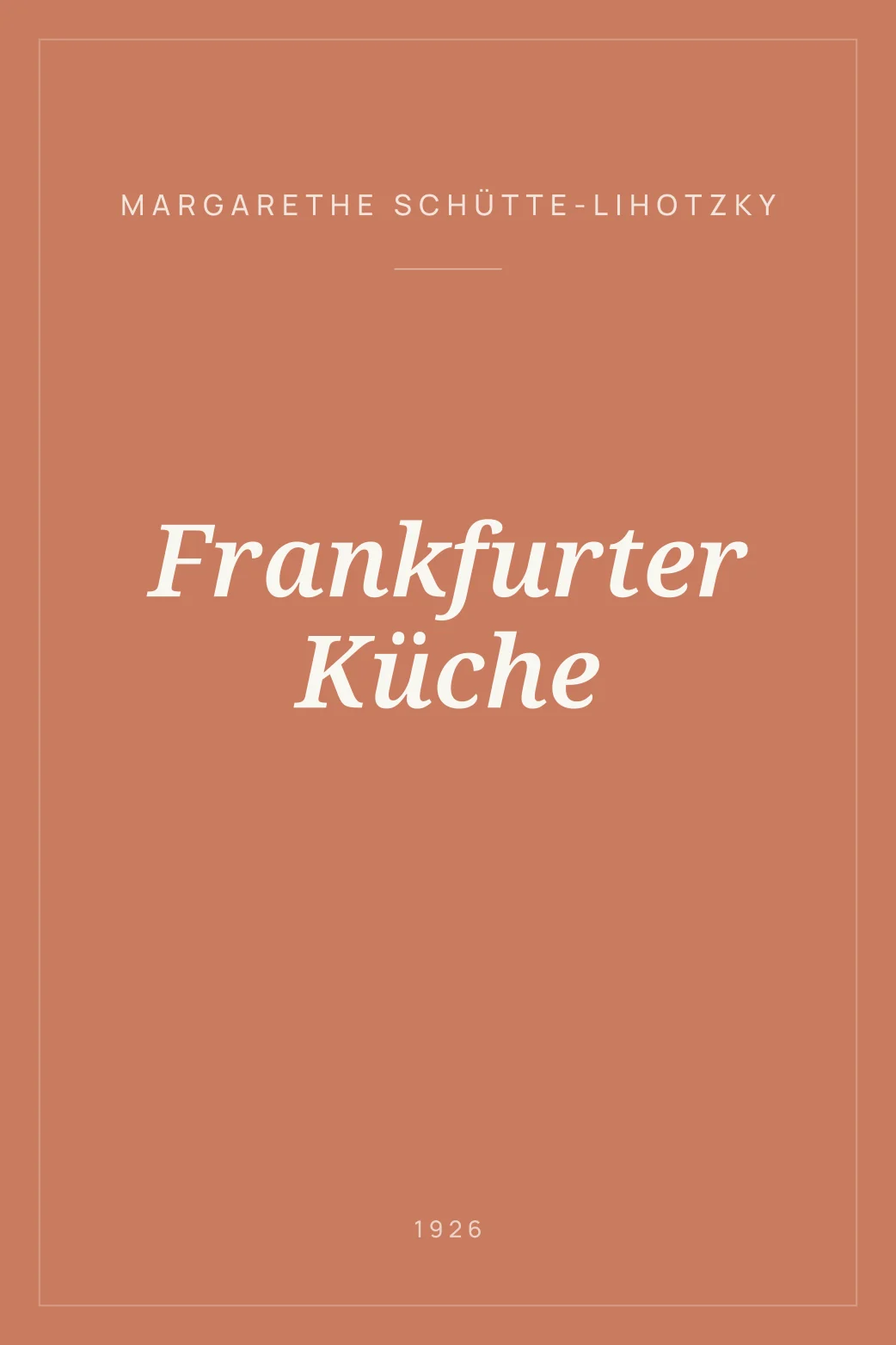 Portada de Frankfurter Küche
