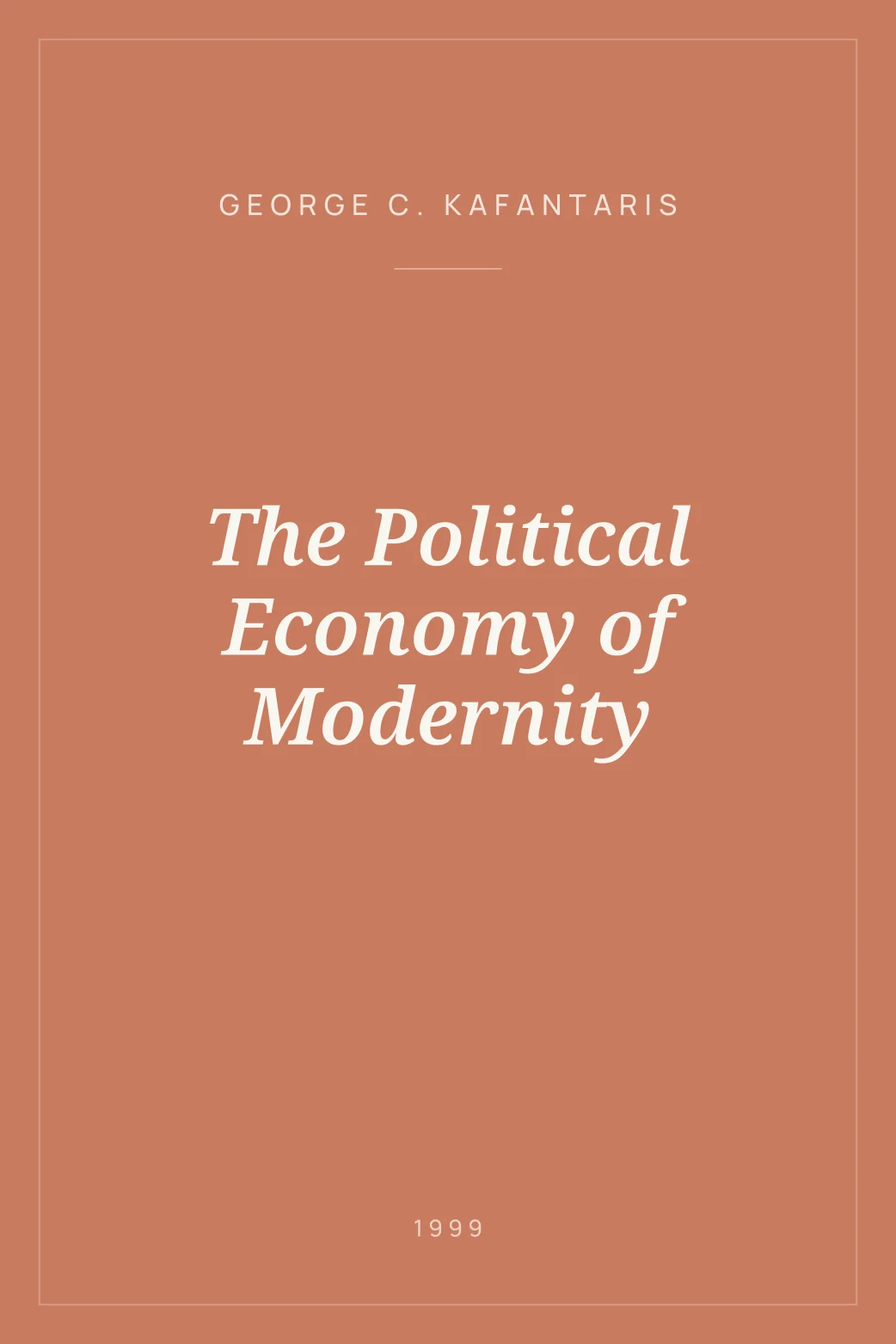 Portada de The Political Economy of Modernity