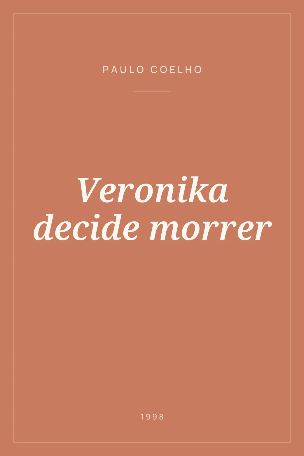 Portada de Veronika decide morrer