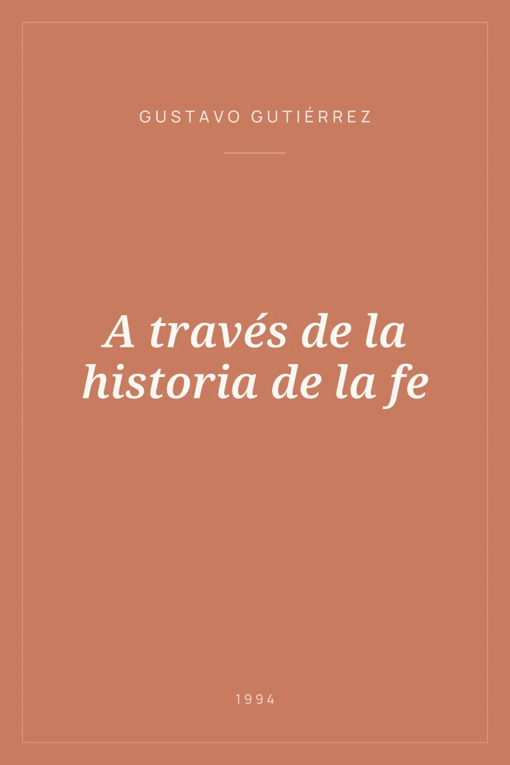 Portada de A través de la historia de la fe