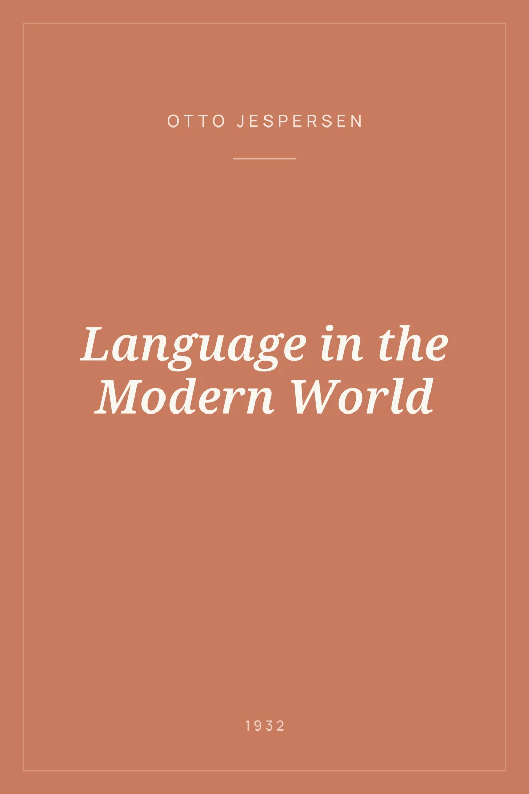 Portada de Language in the Modern World