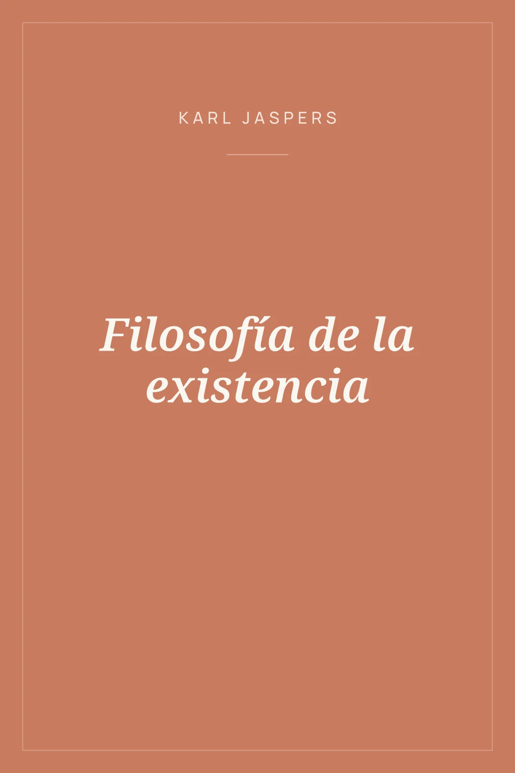 Portada de Filosofía de la existencia