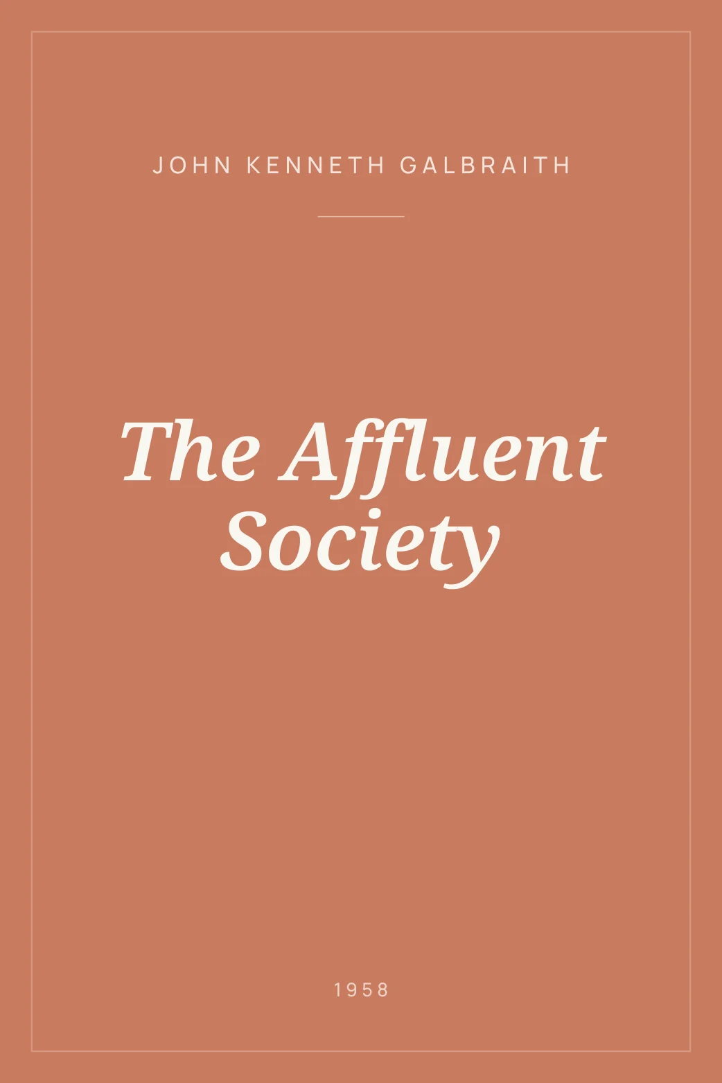 Portada de The Affluent Society