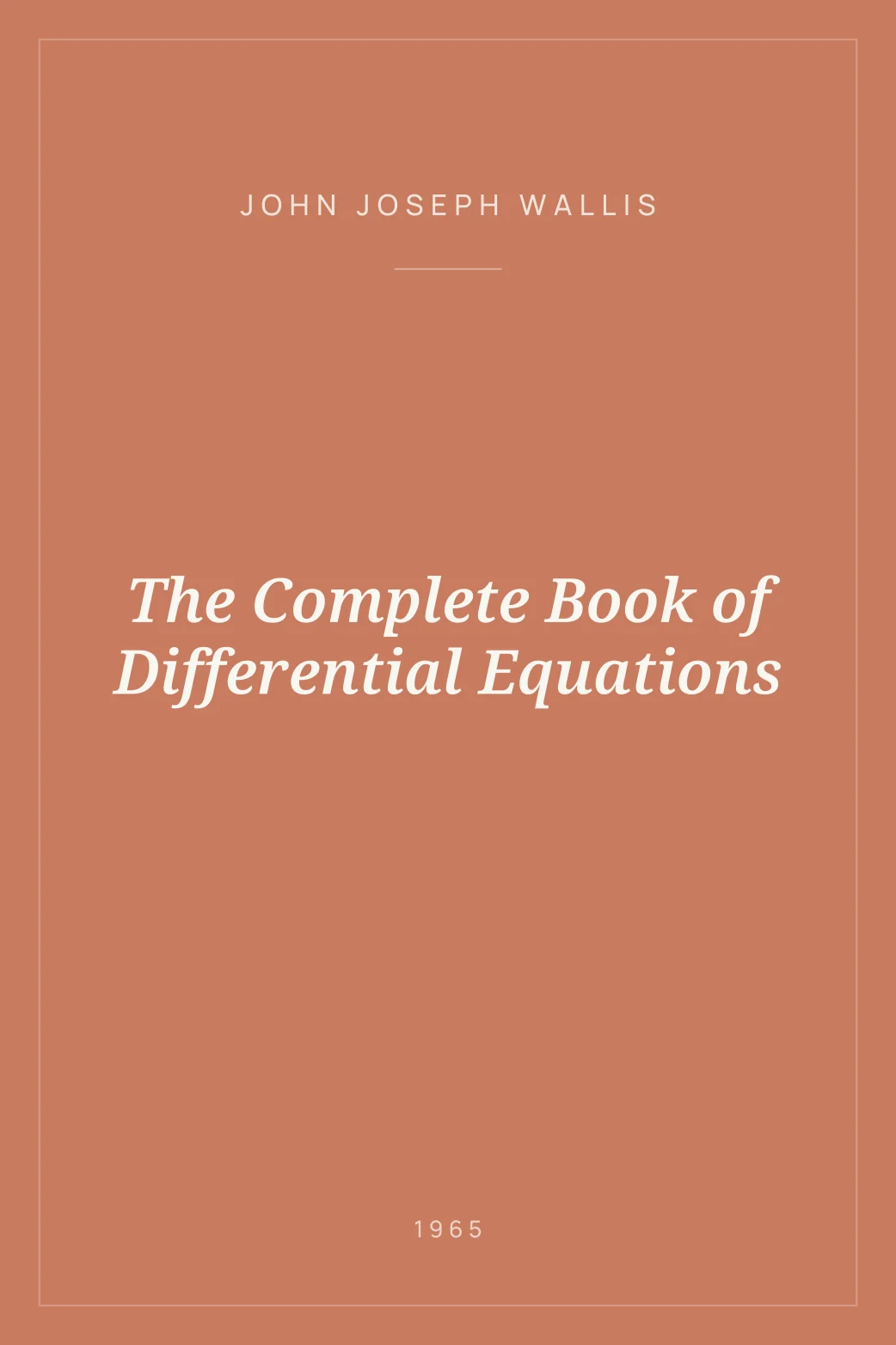 Portada de The Complete Book of Differential Equations