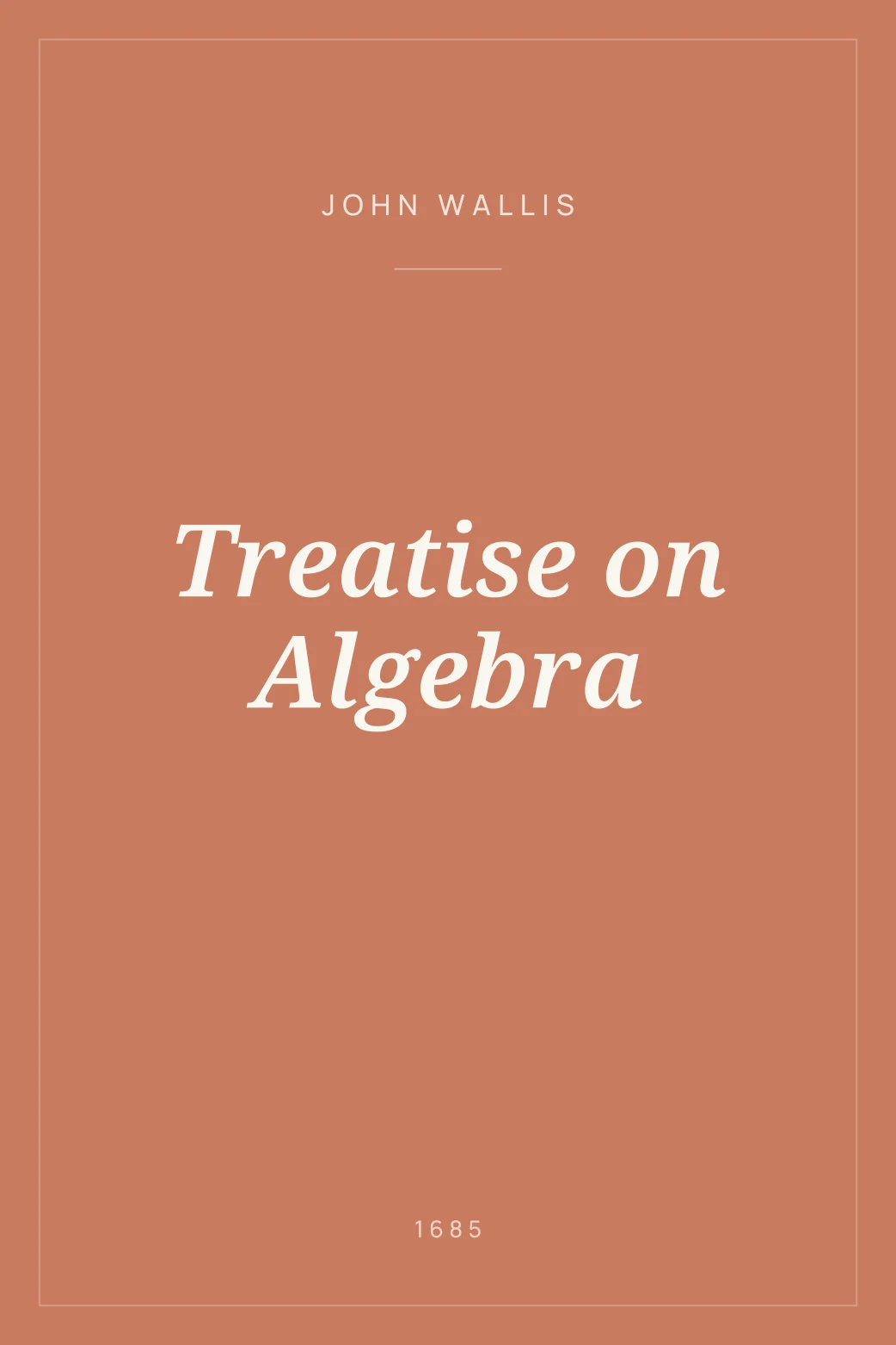 Portada de Treatise on Algebra