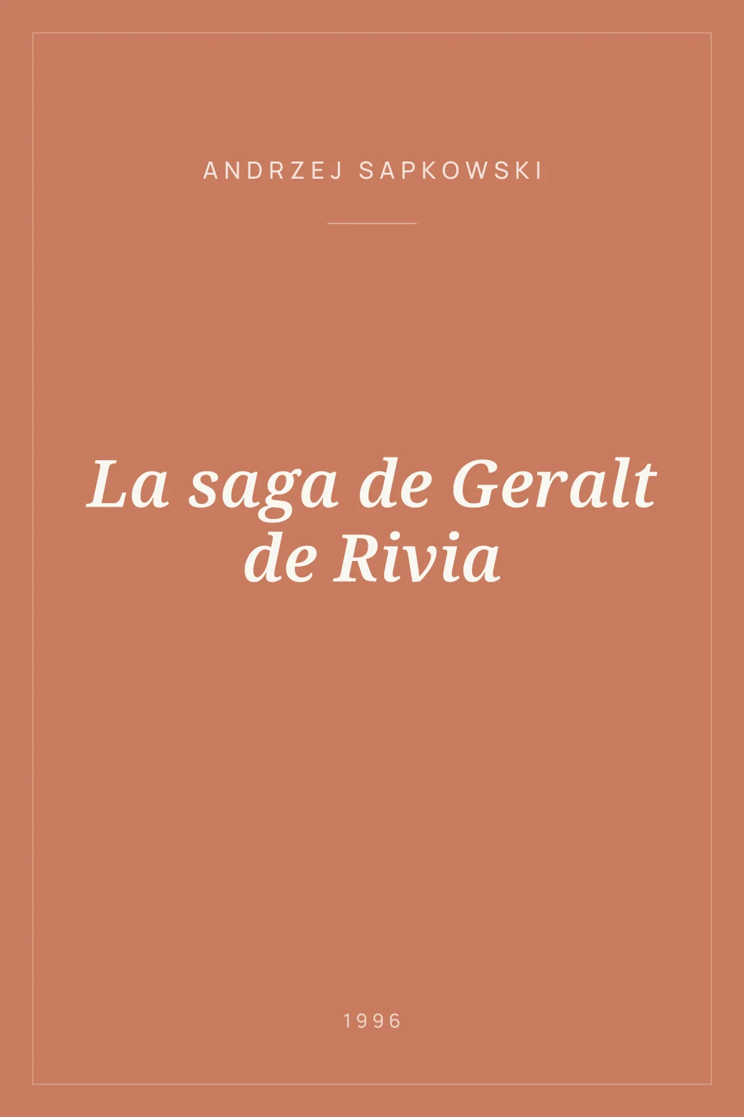 Portada de La saga de Geralt de Rivia