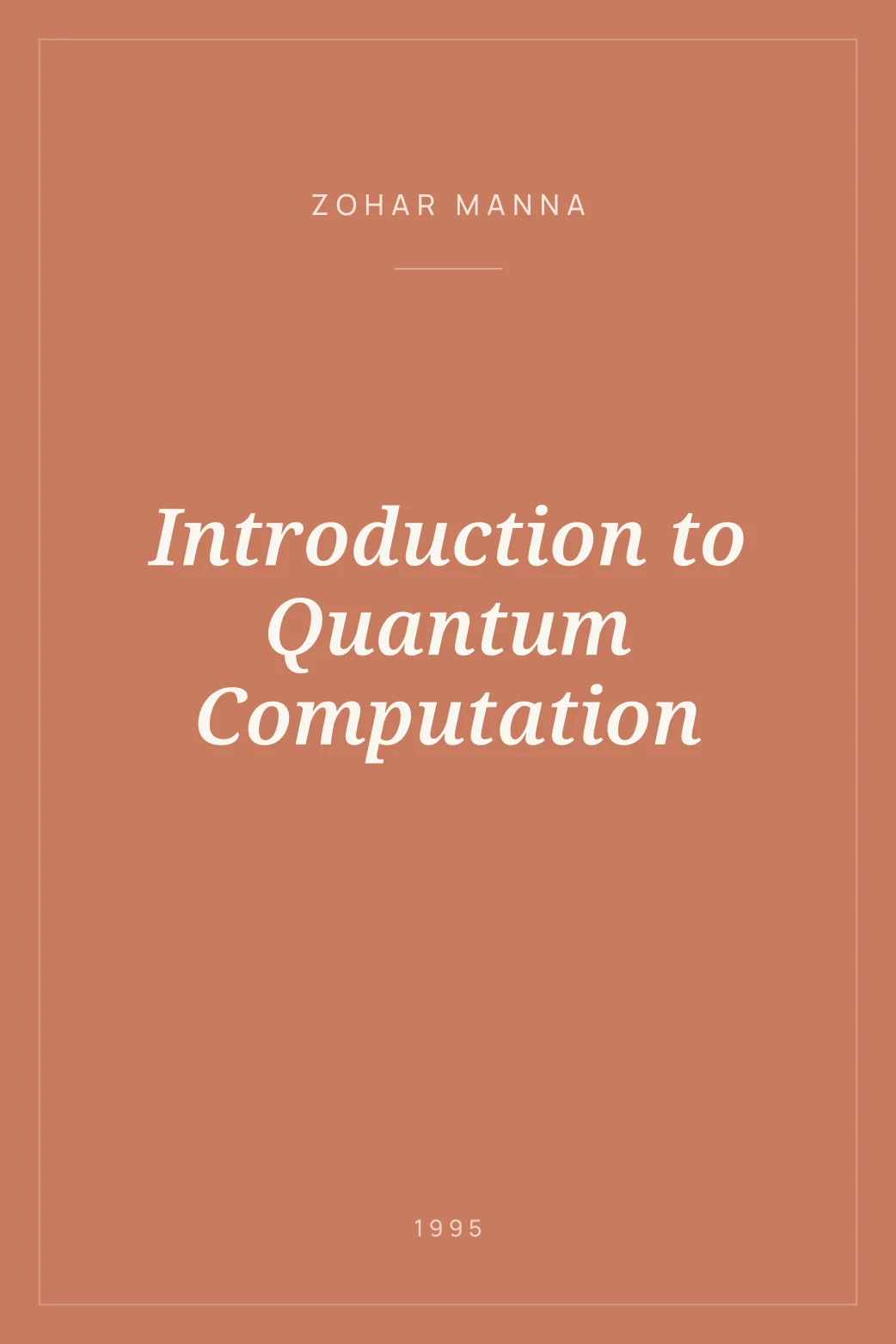 Portada de Introduction to Quantum Computation