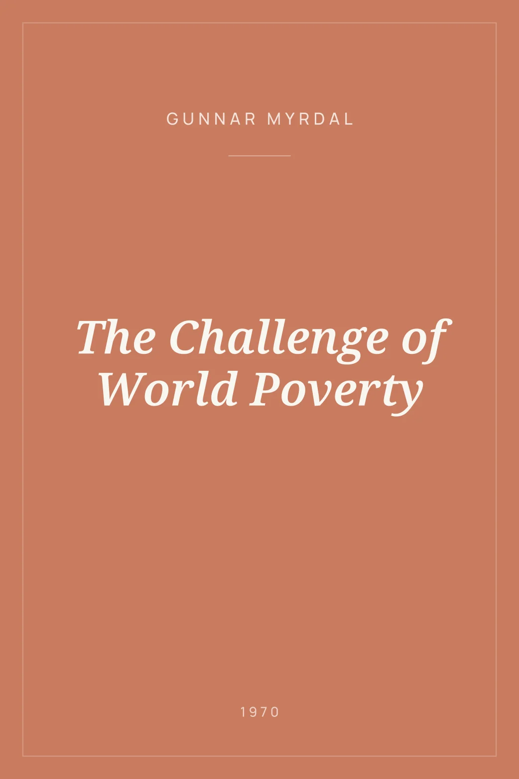 Portada de The Challenge of World Poverty