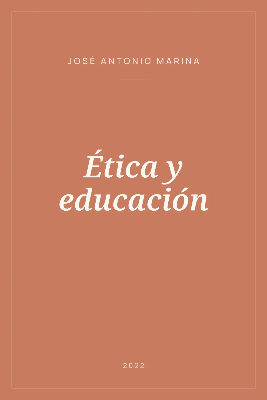 Portada de Ética y educación