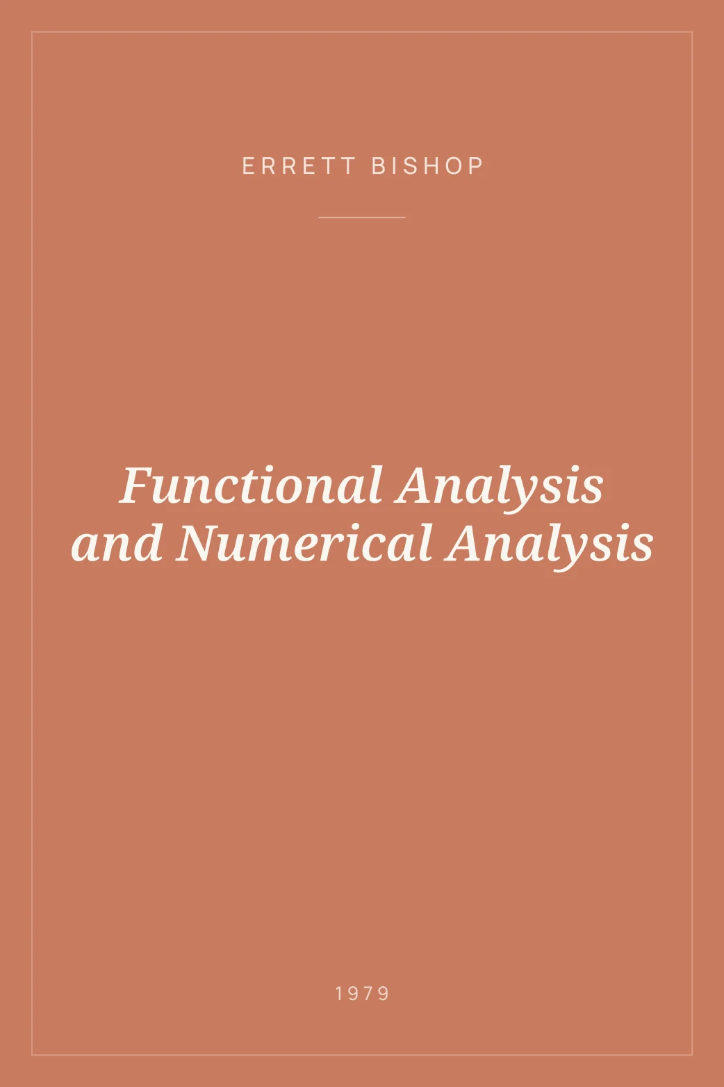 Portada de Functional Analysis and Numerical Analysis