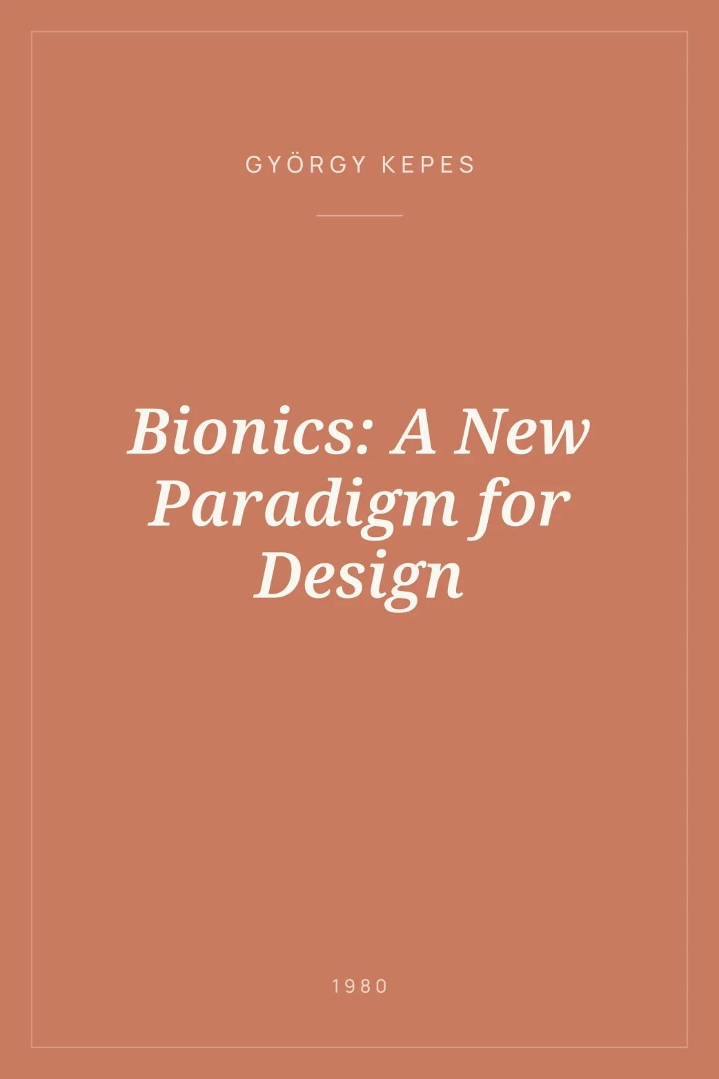 Portada de Bionics: A New Paradigm for Design