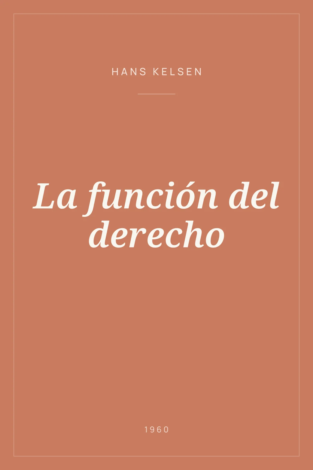 Portada de La función del derecho
