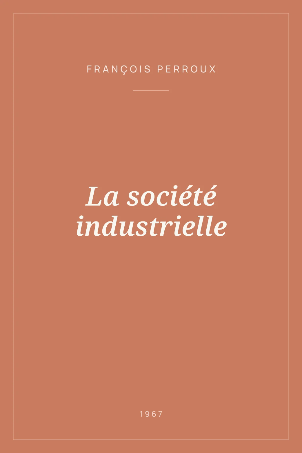 Portada de La société industrielle
