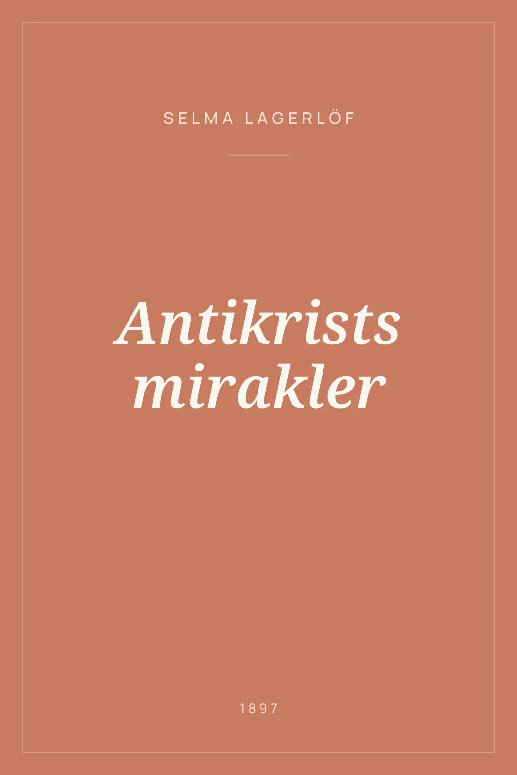 Portada de Antikrists mirakler