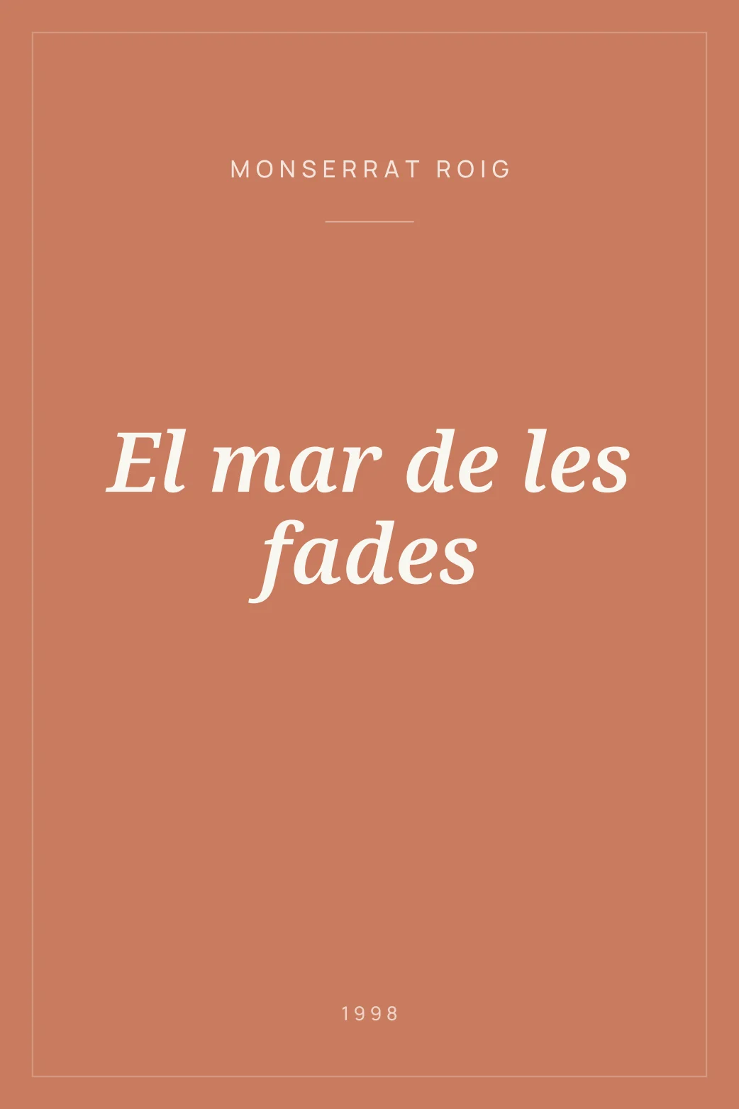 Portada de El mar de les fades