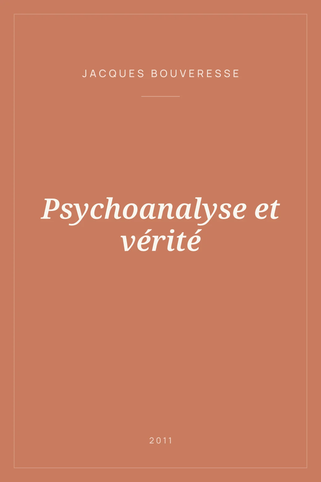 Portada de Psychoanalyse et vérité