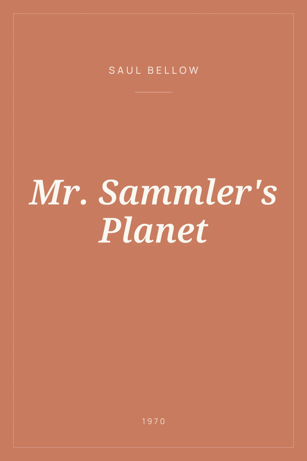 Portada de Mr. Sammler's Planet
