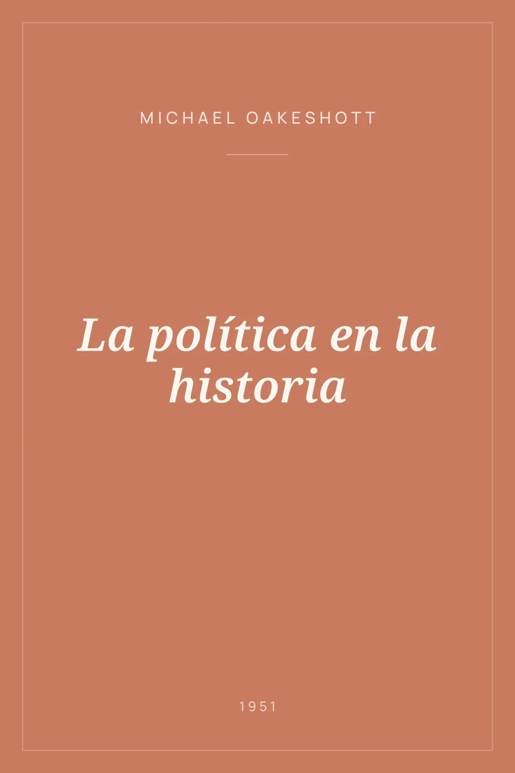 Portada de La política en la historia