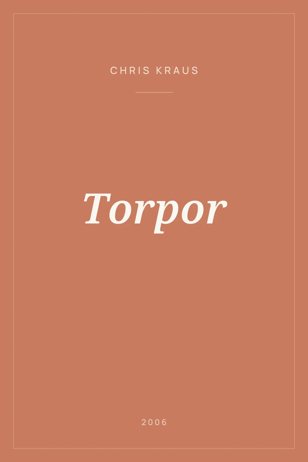 Portada de Torpor