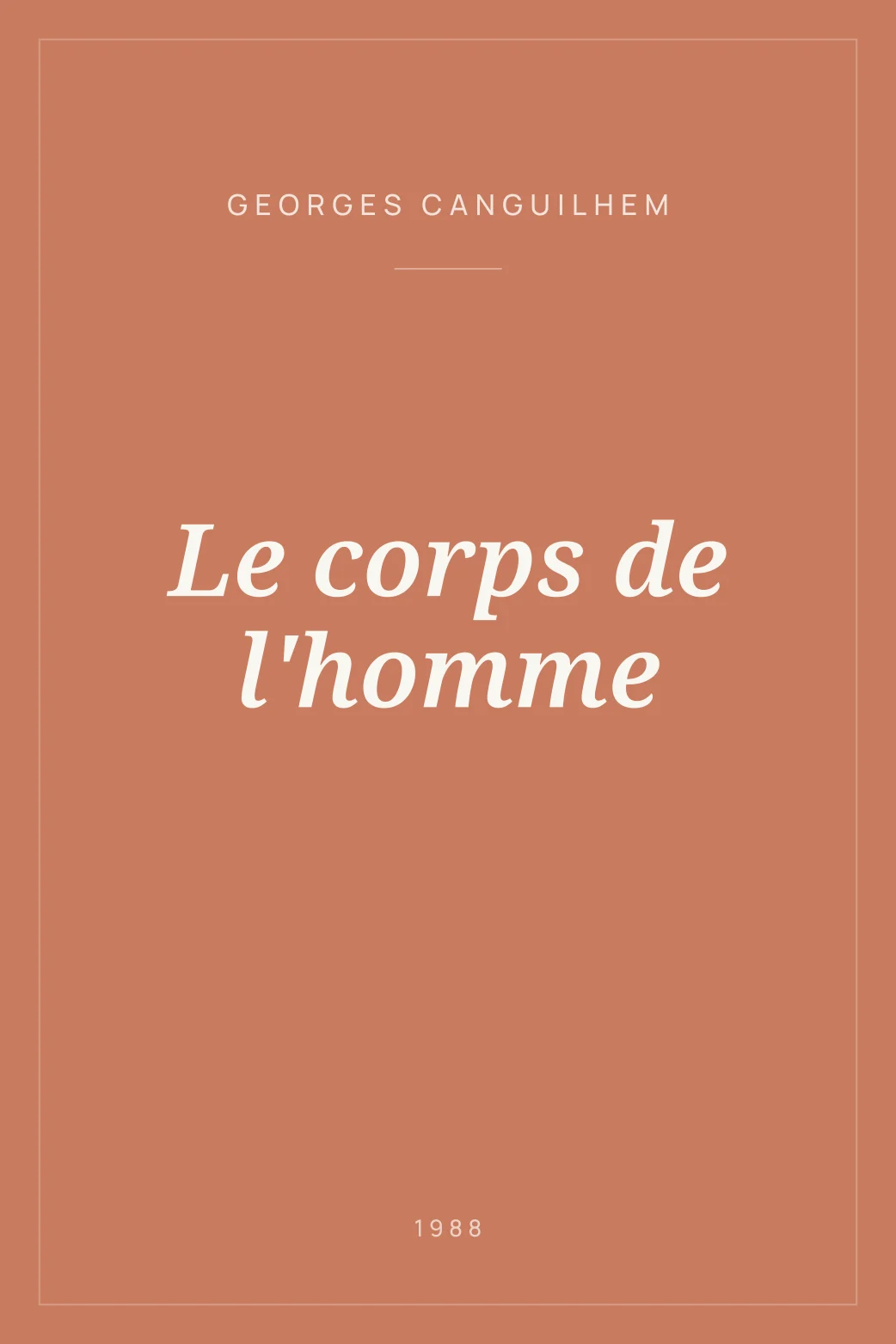 Portada de Le corps de l'homme