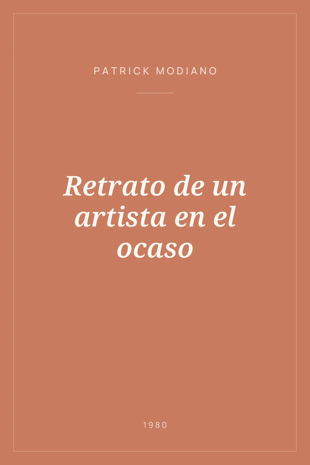 Portada de Retrato de un artista en el ocaso