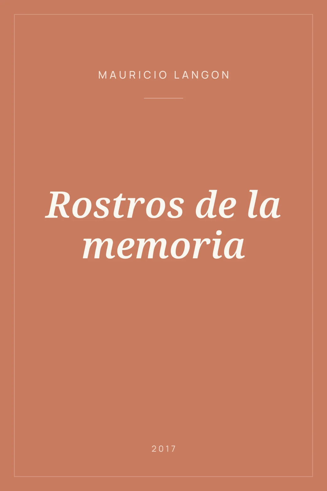 Portada de Rostros de la memoria