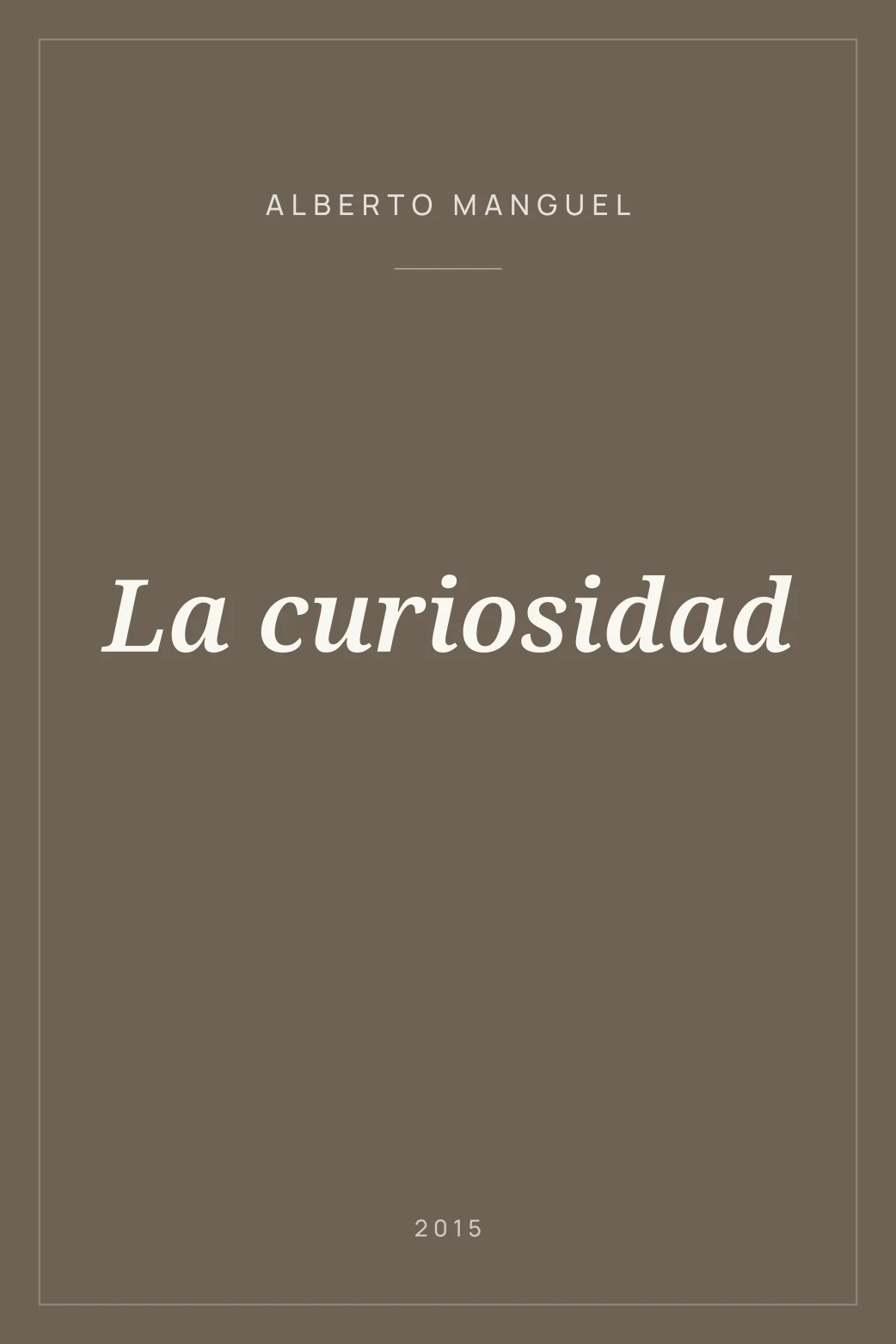 Portada de La curiosidad