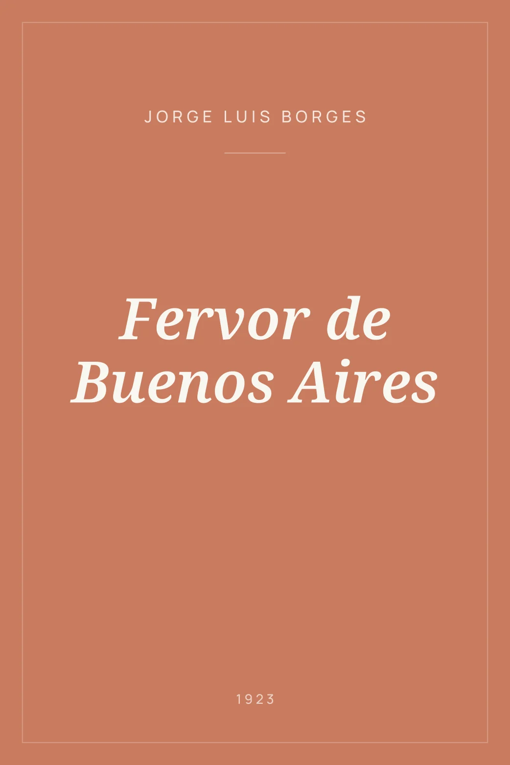Portada de Fervor de Buenos Aires