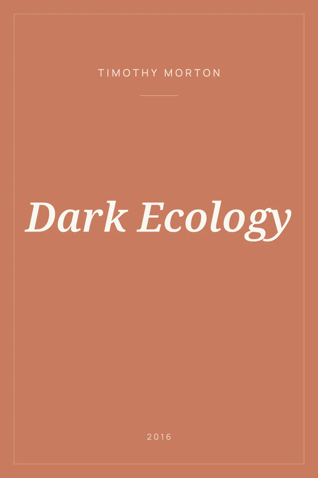 Portada de Dark Ecology