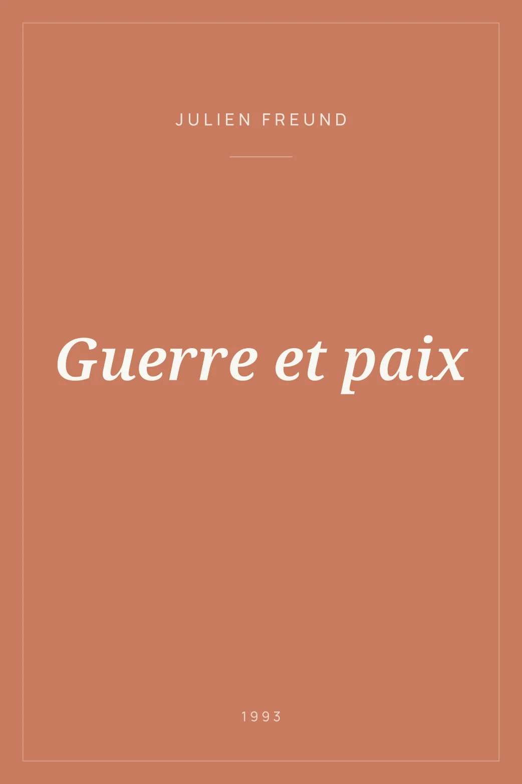 Portada de Guerre et paix