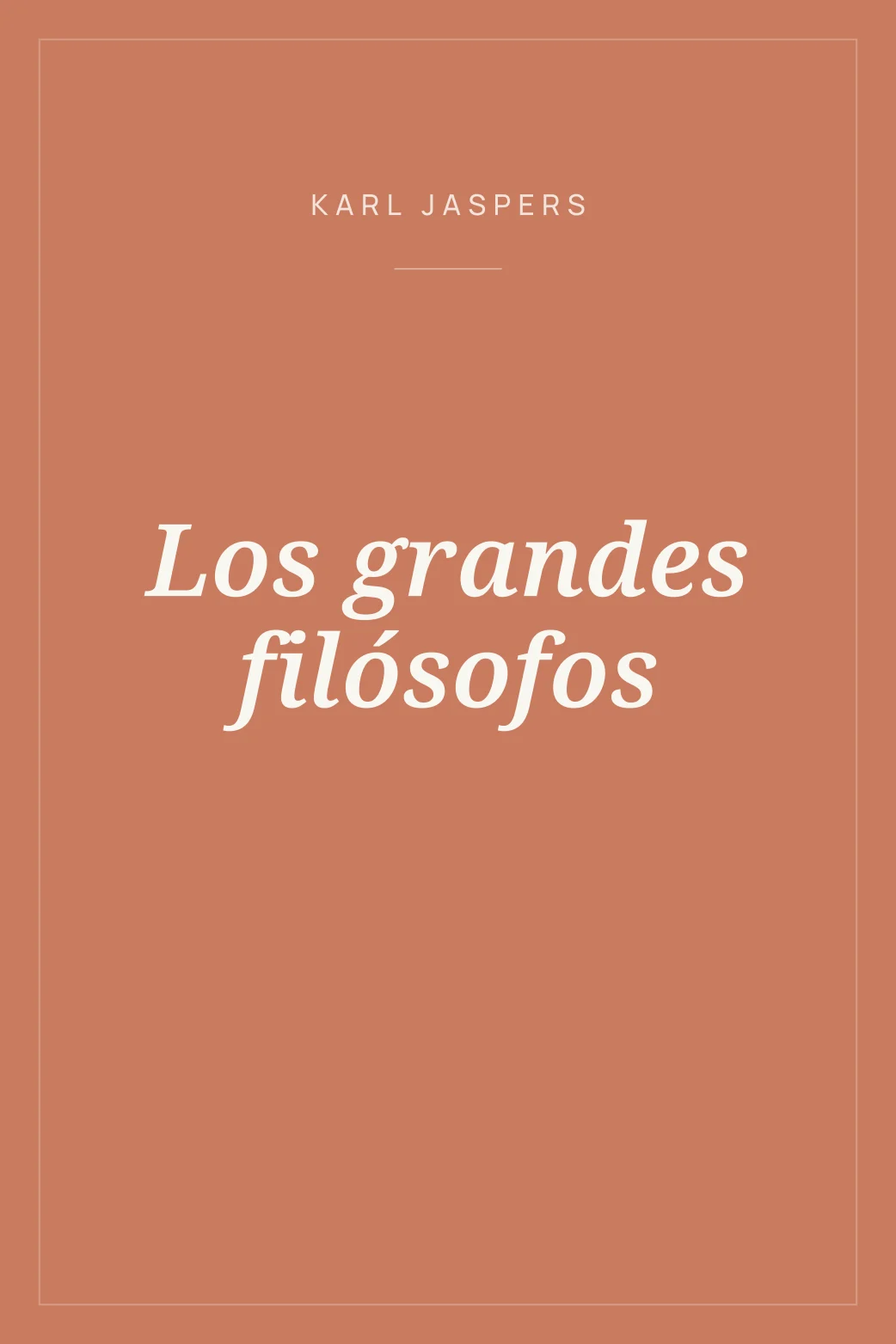 Portada de Los grandes filósofos