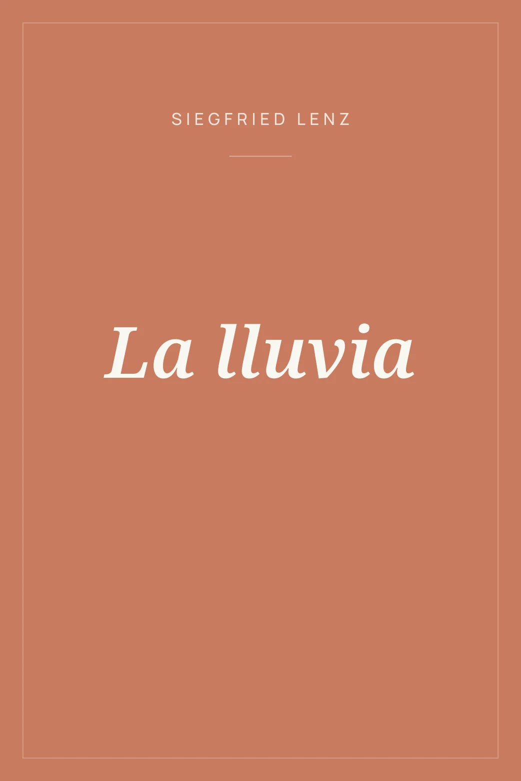 Portada de La lluvia