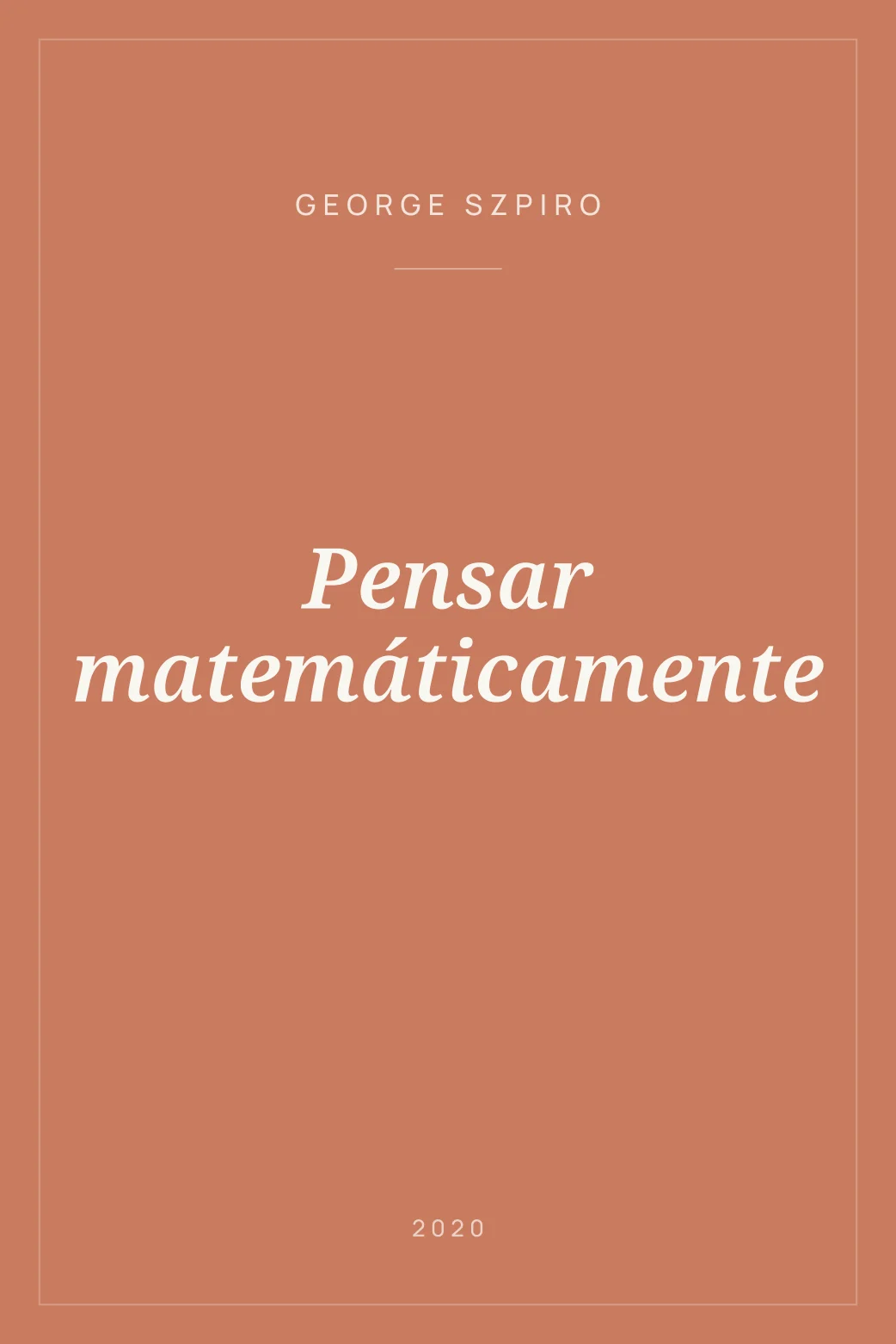 Portada de Pensar matemáticamente