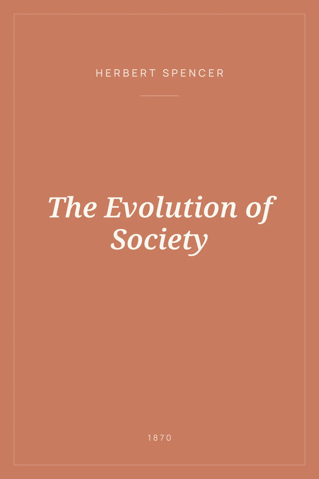 Portada de The Evolution of Society