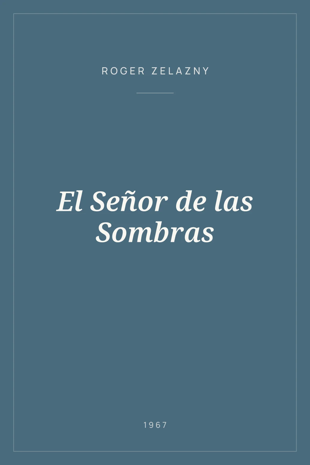 Portada de El Señor de las Sombras