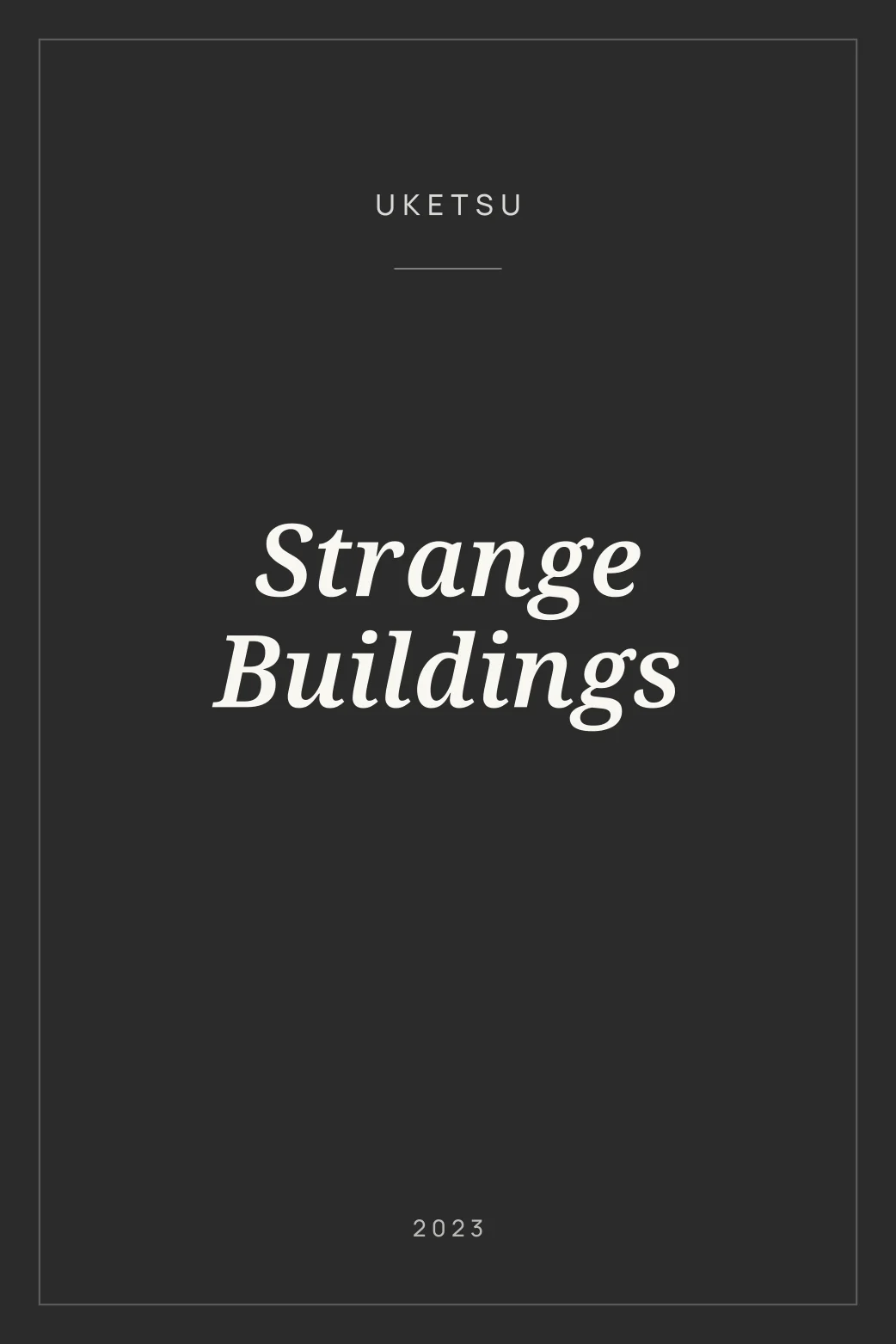 Portada de Strange Buildings
