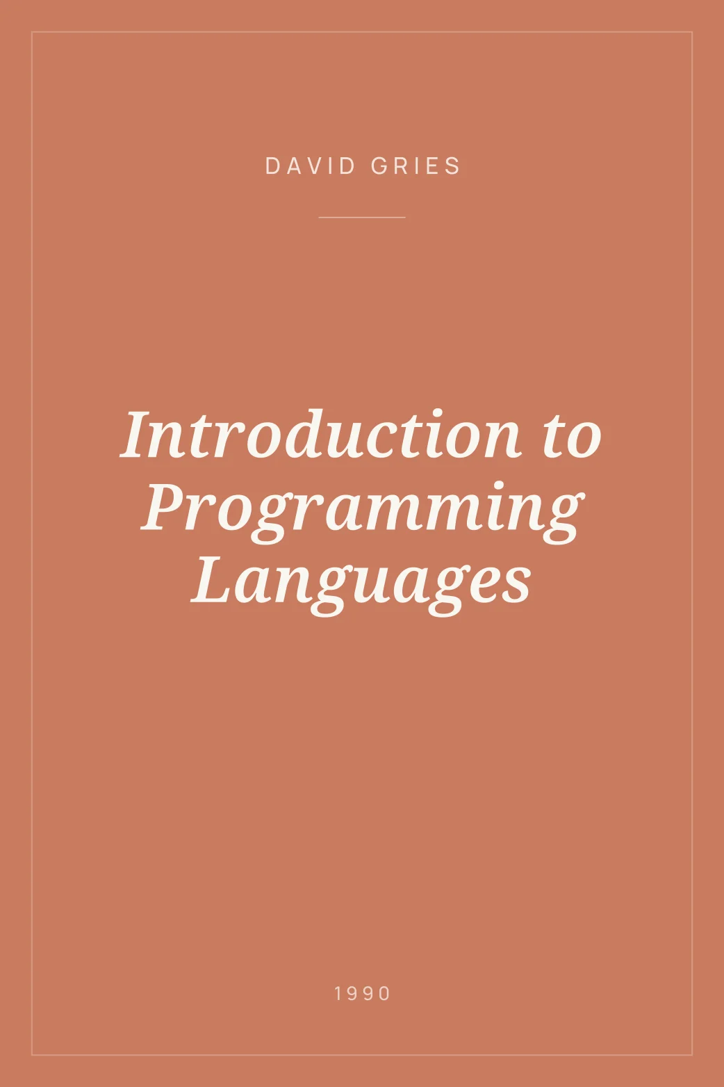 Portada de Introduction to Programming Languages