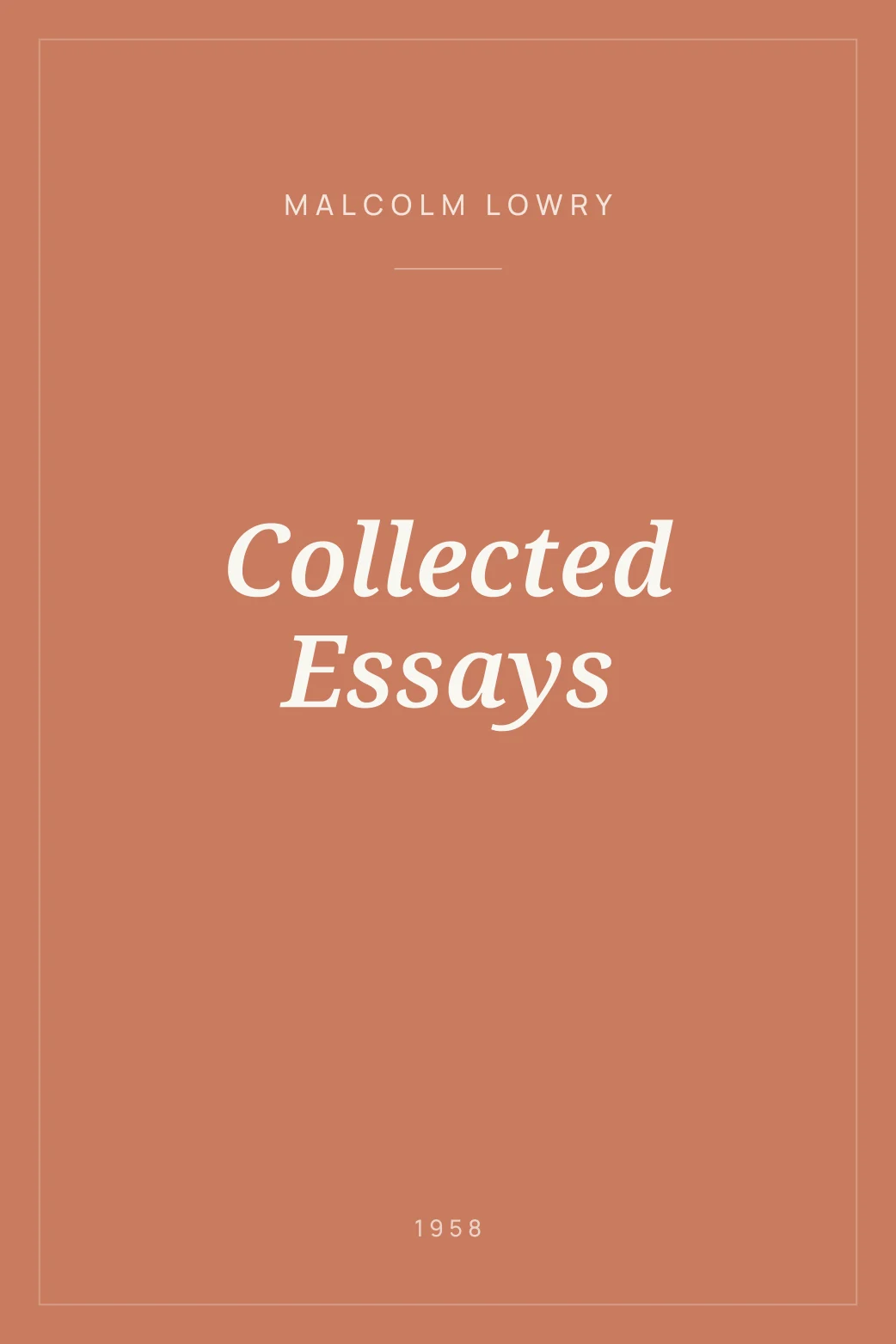 Portada de Collected Essays