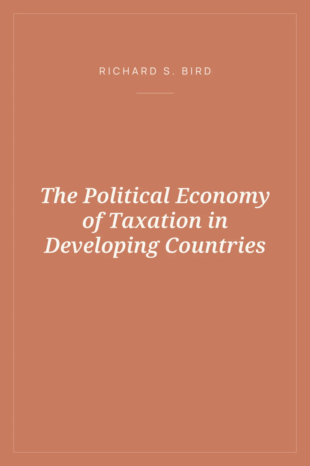 Portada de The Political Economy of Taxation in Developing Countries