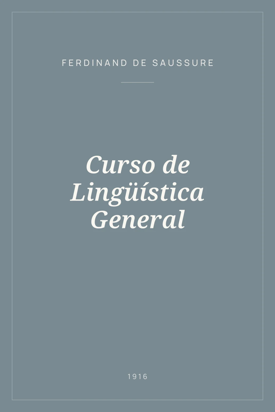 Portada de Curso de Lingüística General