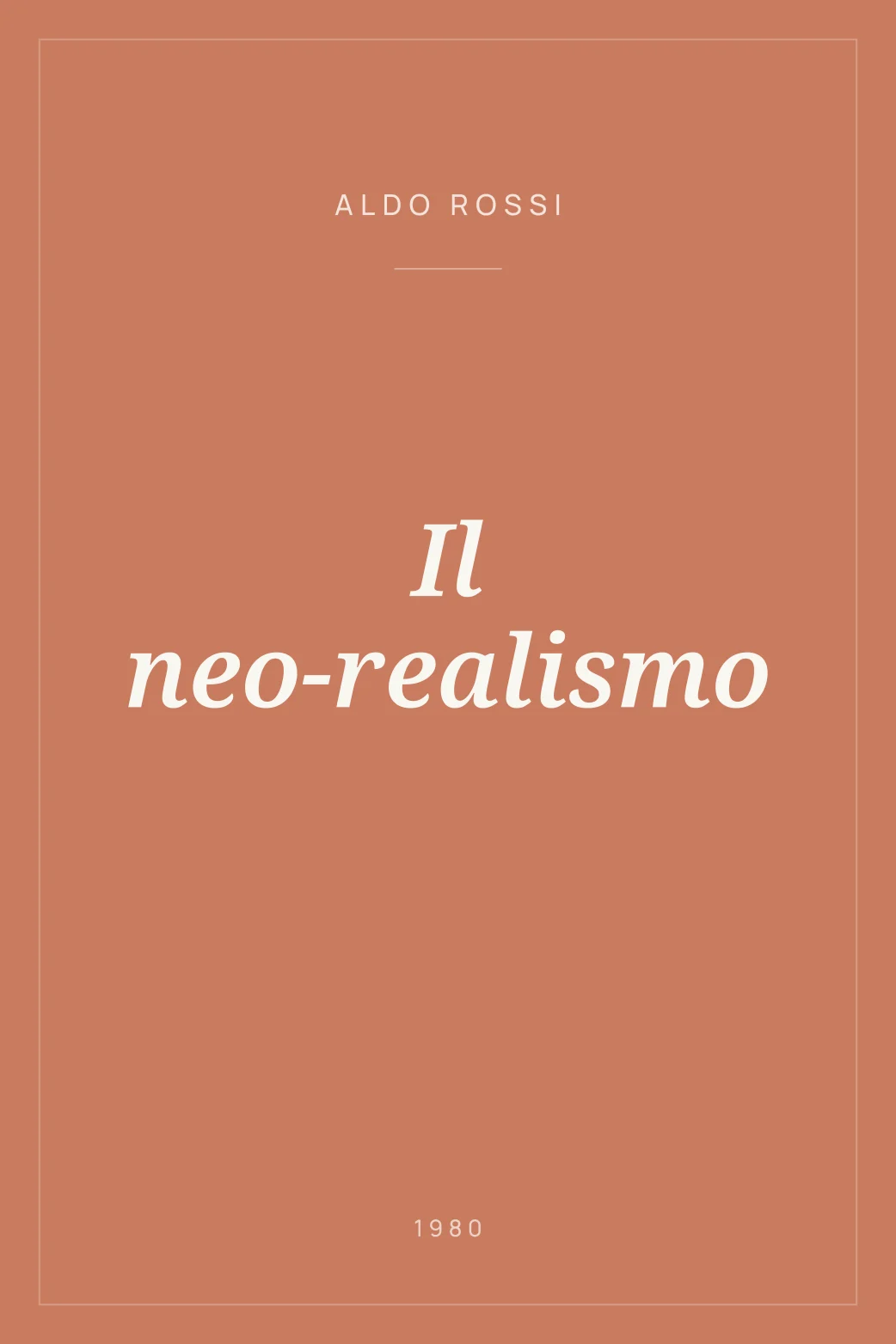 Portada de Il neo-realismo