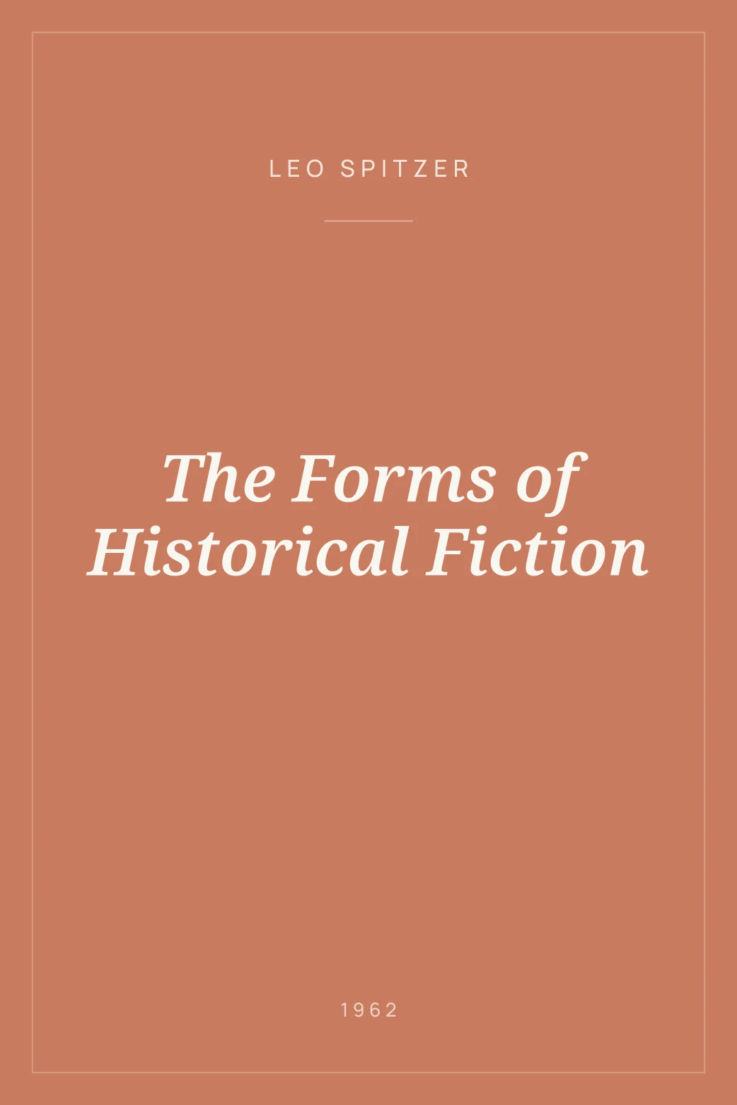 Portada de The Forms of Historical Fiction