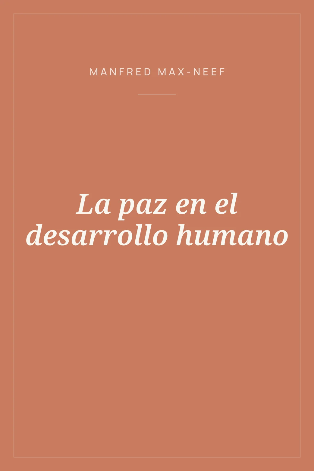 Portada de La paz en el desarrollo humano