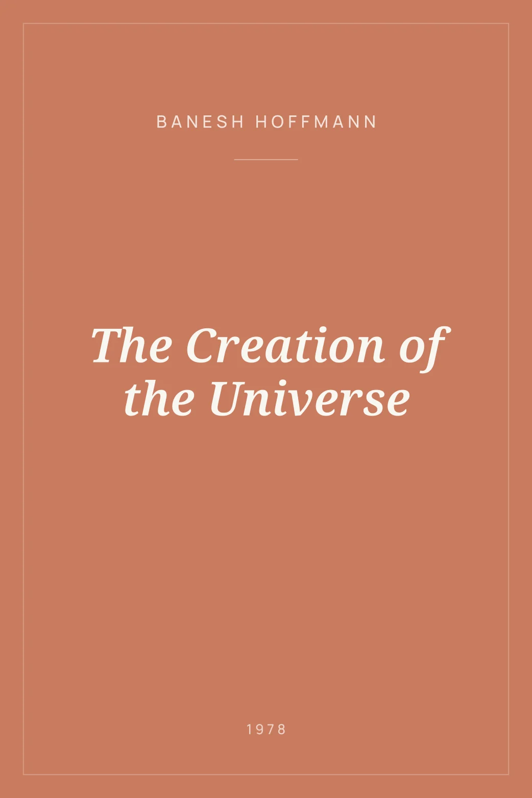 Portada de The Creation of the Universe